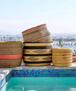 KAZI Lidded Lace Large Grass Box Home Goods