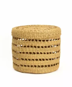 KAZI Lidded Lace Large Grass Box Home Goods