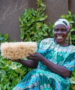 KAZI Medium Fringe Kisasa Round Basket Home Goods