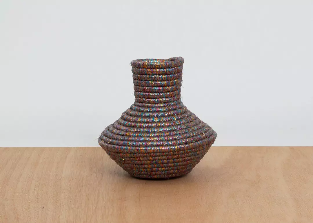 KAZI Home Goods Metallic Prism Short Tapered Vase 1 KAZI Home Goods Metallic Prism Short Tapered Vase