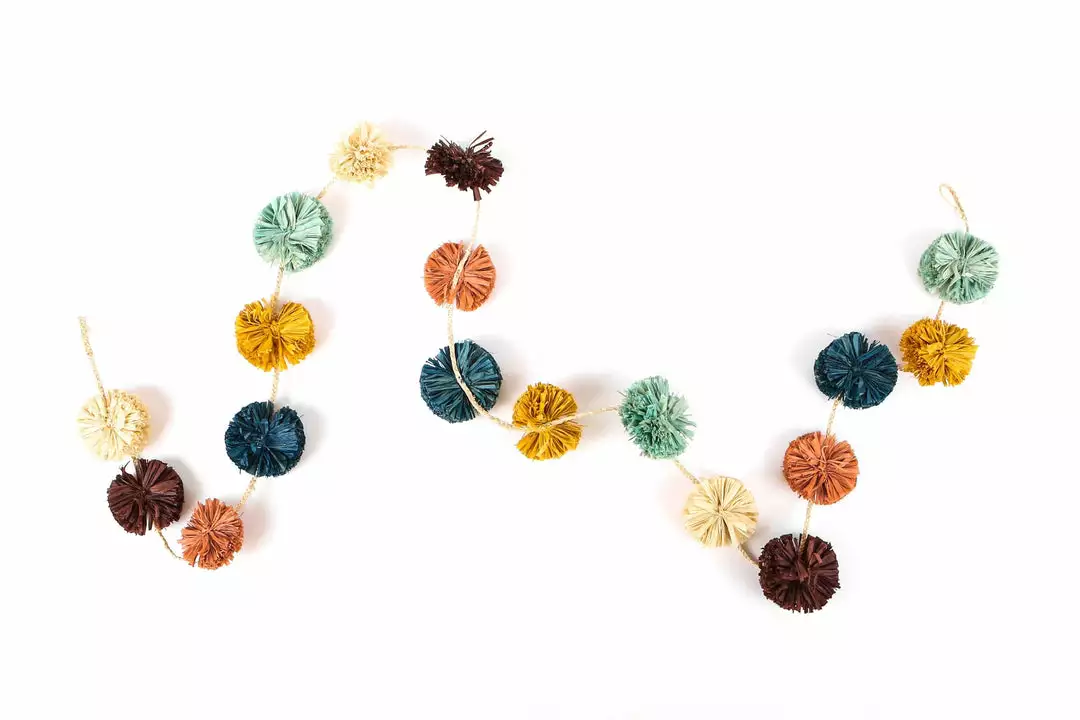 KAZI Home Goods Multicolor Pom Pom Garland 1 KAZI Home Goods Multicolor Pom Pom Garland