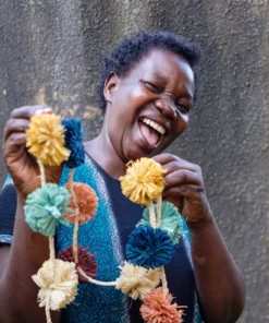 KAZI Home Goods Multicolor Pom Pom Garland 7 KAZI Home Goods Multicolor Pom Pom Garland