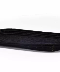 KAZI Home Goods Natural Handle + Black Raffia Rectangular Tray