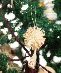 KAZI Natural Pom Pom + Tassel Ornament Best Sellers