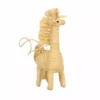 KAZI Fair Trade Natural Raffia Giraffe Ornament