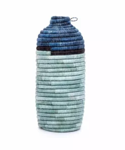 KAZI Navy + Silver Blue Atelier Vase Home Goods