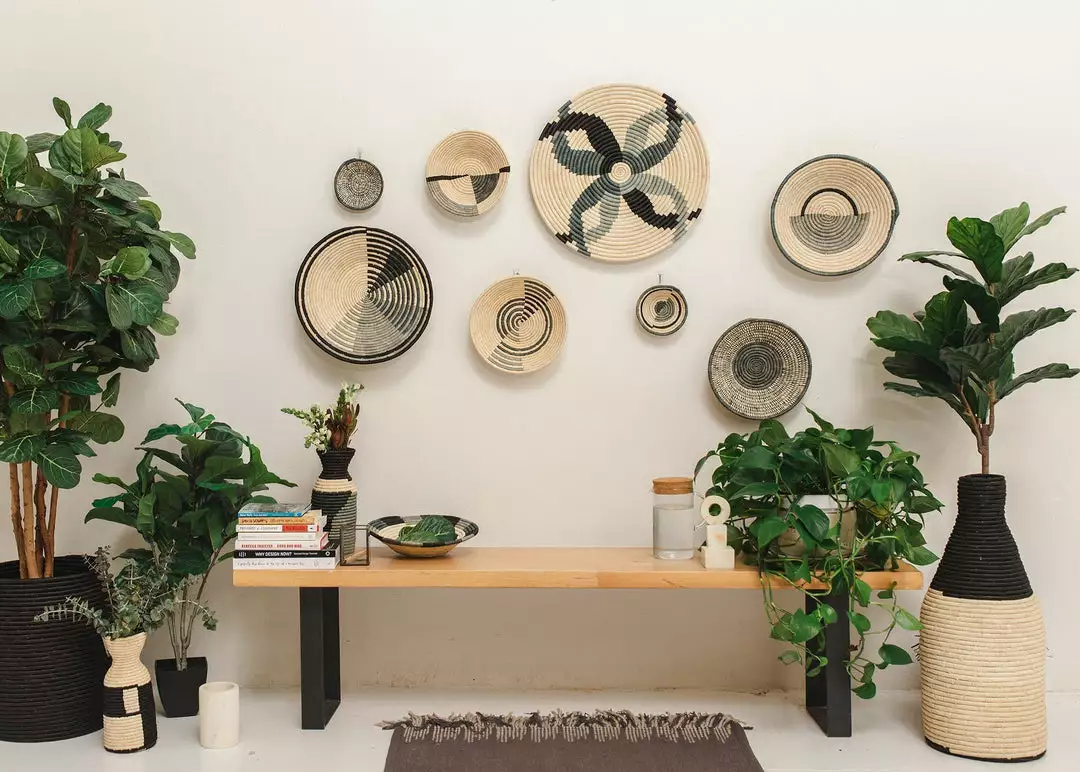 KAZI Home Goods Nea Opal Gray Wall Plate I 2 KAZI Home Goods Nea Opal Gray Wall Plate I