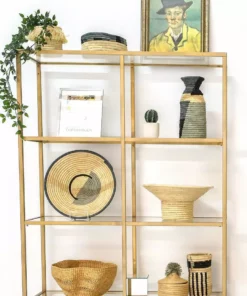 KAZI Opal Gray Color Blocked Oval Basket Home Goods