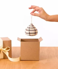 KAZI Fair Trade Patterned Multicolor Metallic Bulb Ornament 6 KAZI Fair Trade Patterned Multicolor Metallic Bulb Ornament