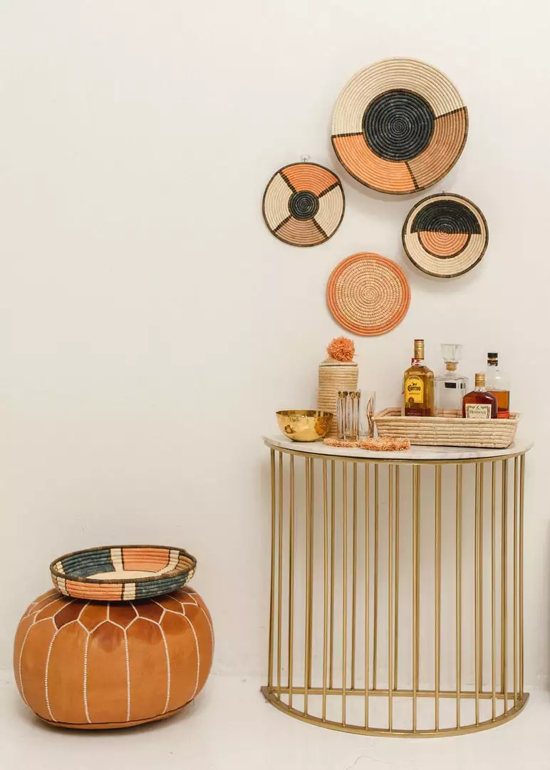 KAZI Home Goods Peach Merci Wall Tray 4 KAZI Home Goods Peach Merci Wall Tray