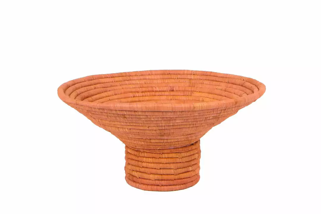 KAZI Peach Pedestal Bowl I 1 KAZI Peach Pedestal Bowl I