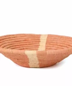 KAZI Peach Striped Large Bowl Home Goods