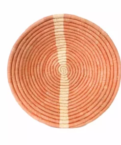KAZI Peach Striped Large Bowl Home Goods