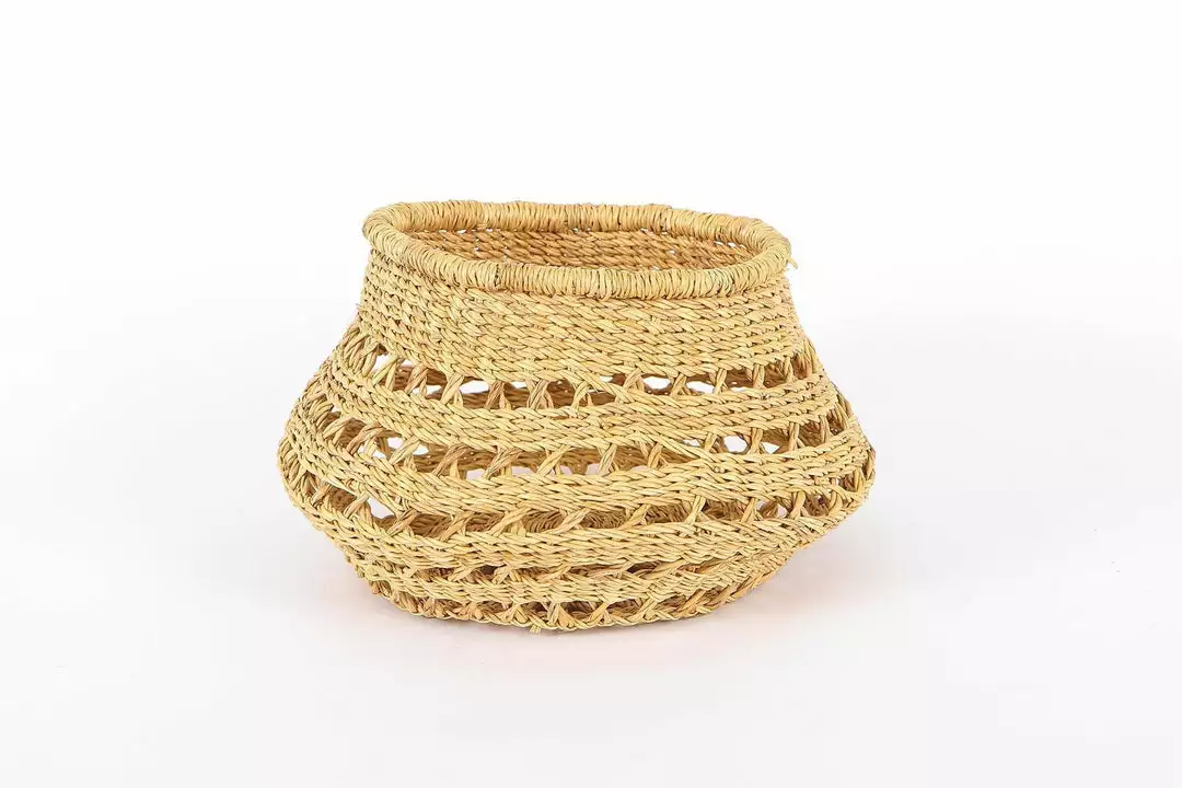 KAZI Home Goods Round Tapered All Natural Lace Basket 1 KAZI Home Goods Round Tapered All Natural Lace Basket