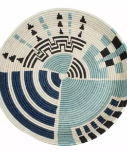 KAZI Home Goods Silver Blue Abstract Wall Decor