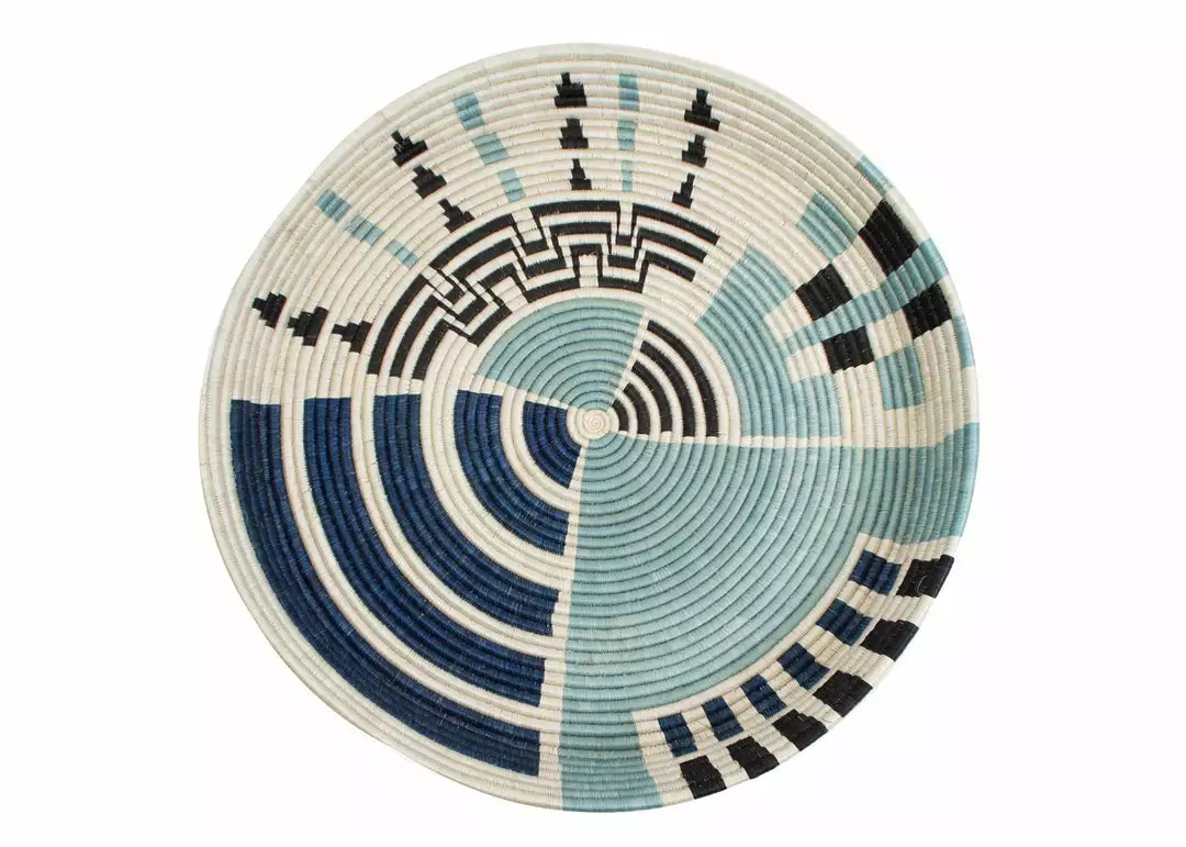 KAZI Home Goods Silver Blue Abstract Wall Decor 1 KAZI Home Goods Silver Blue Abstract Wall Decor