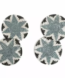 KAZI Silver Blue Hope Coaster Set