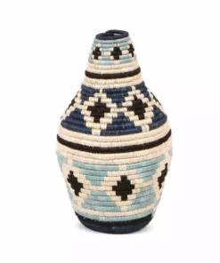 KAZI Silver Blue Kati Vase Home Goods