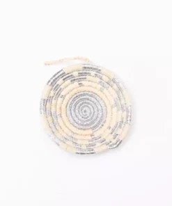 KAZI Silver Metallic Basket Ornament Fair Trade