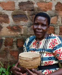 KAZI Home Goods Small Banana Leaf Half Moon Deep Round Bowl 5 KAZI Home Goods Small Banana Leaf Half Moon Deep Round Bowl