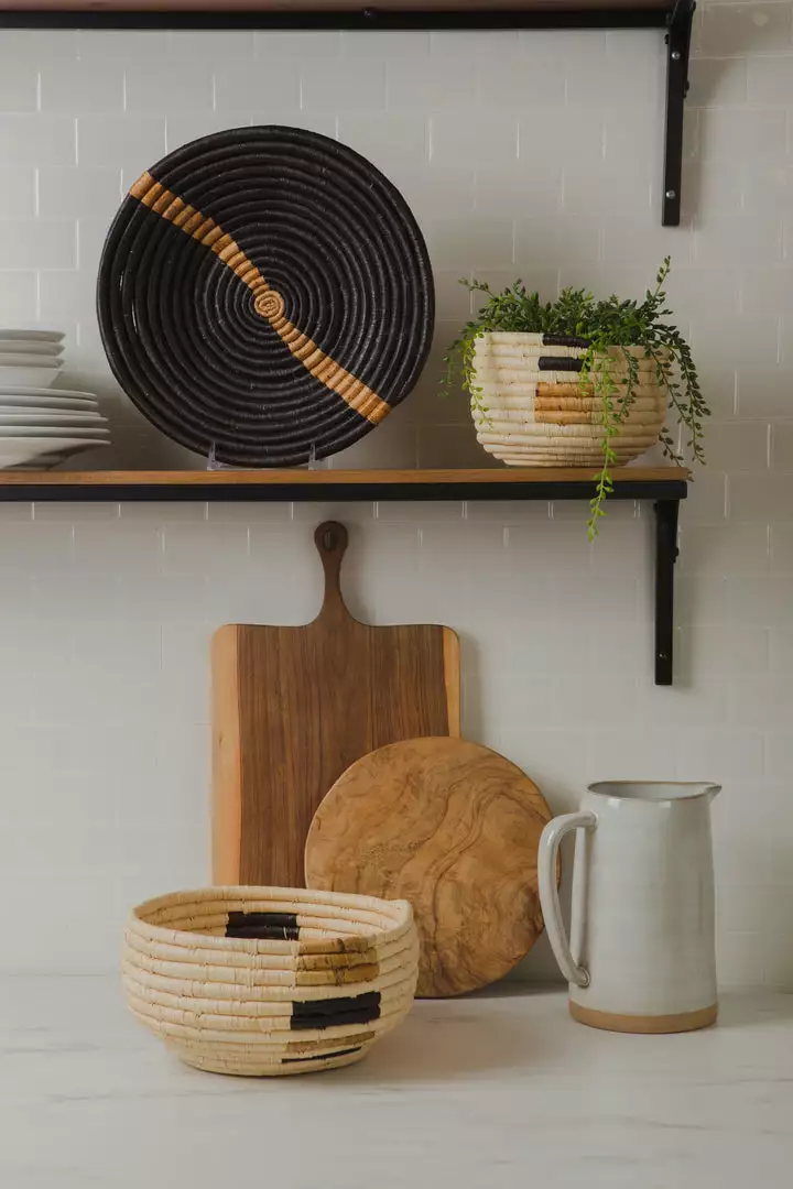 KAZI Home Goods Small Banana Leaf Kisasa Deep Round Bowl 2 KAZI Home Goods Small Banana Leaf Kisasa Deep Round Bowl