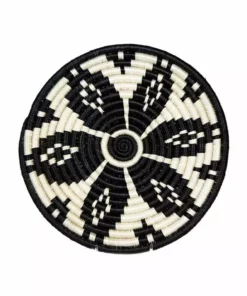 KAZI Small Black + White Ikaze Trivet