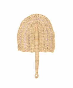 KAZI Home Goods Small Natural Laced Fan
