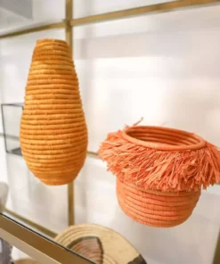 KAZI Small Peach Fringed Catch All