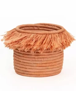 KAZI Small Peach Fringed Catch All