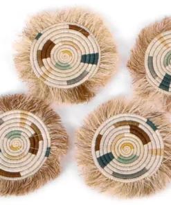 KAZI Soothing Sands Fringed Coasters