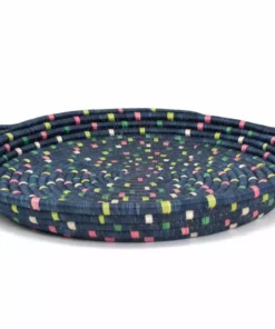 KAZI Home Goods Speckled Blue Night Celebration Wall Tray