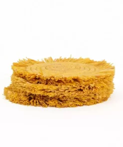 KAZI Sunset Fringed Oversized Raffia Coaster Set