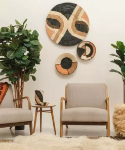 KAZI Home Goods Tabia Peach Wall Plate III