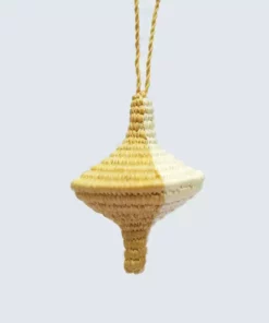 KAZI Teardrop Gold Metallic Ornament Fair Trade