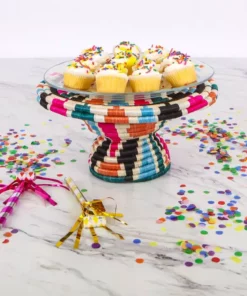 KAZI Vivid Viola Cake Stand Home Goods