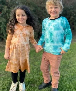 North Of West Best Sellers Kids' Tie Dye Sweatshirt - Atlantic