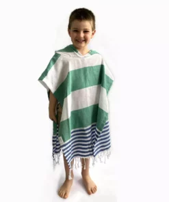 Hilana: Upcycled Cotton Home Goods Kids' Veracruz Upcycled Hooded Poncho Towel
