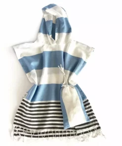 Hilana: Upcycled Cotton Home Goods Kids' Veracruz Upcycled Hooded Poncho Towel