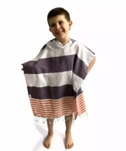 Hilana: Upcycled Cotton Home Goods Kids' Veracruz Upcycled Hooded Poncho Towel