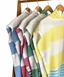 Hilana: Upcycled Cotton Home Goods Kids' Veracruz Upcycled Hooded Poncho Towel