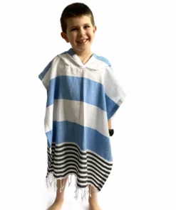 Hilana: Upcycled Cotton Home Goods Kids' Veracruz Upcycled Hooded Poncho Towel