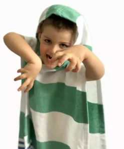 Hilana: Upcycled Cotton Home Goods Kids' Veracruz Upcycled Hooded Poncho Towel