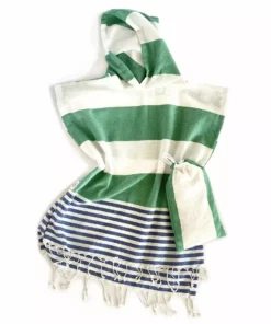 Hilana: Upcycled Cotton Home Goods Kids' Veracruz Upcycled Hooded Poncho Towel