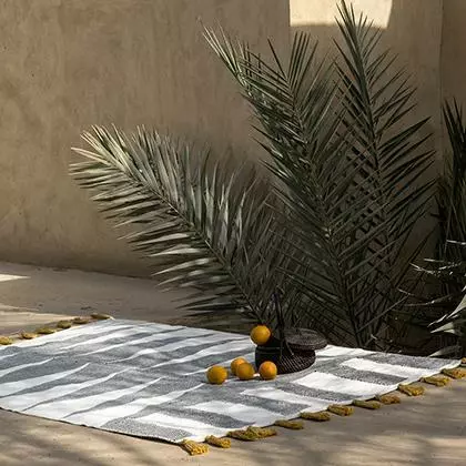 Kiliim Home Goods Black Cascade Rug 3 Kiliim Home Goods Black Cascade Rug