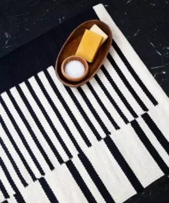 Kiliim Home Goods Black Pier Bath Mat