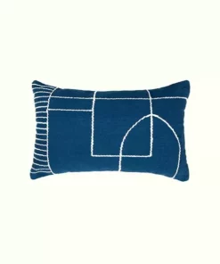 Kiliim Blue Temple Lumbar Pillow Cover