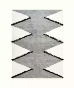 Kiliim Frilled Diamonds Wool Runner / Rug