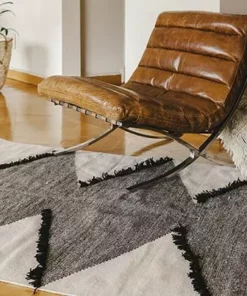 Kiliim Frilled Diamonds Wool Runner / Rug