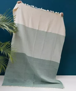 Kiliim Greens Throw Blanket