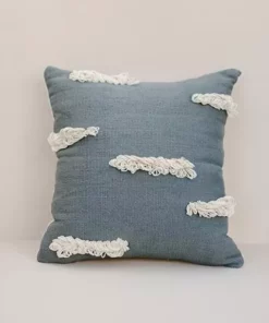 Kiliim Light Blue Stratus Throw Pillow Cover